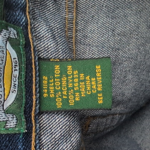 Cabelas Mens Work Wear Brush Guard Hunting Denim Jeans size 34x34 - Picture 5 of 7